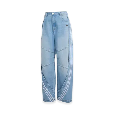 adidas Women's Adilenium 5.0 Banana Overlay Denim Pants "Light Blue"