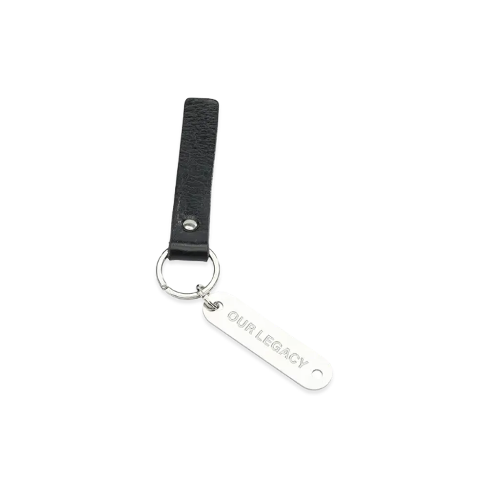 OUR LEGACY Leather Keychain "Black"