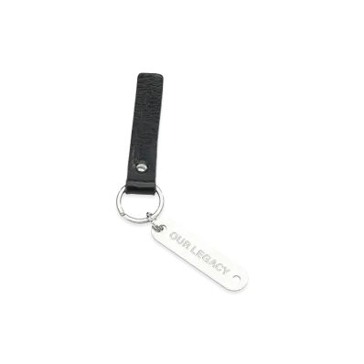 OUR LEGACY Leather Keychain "Black"