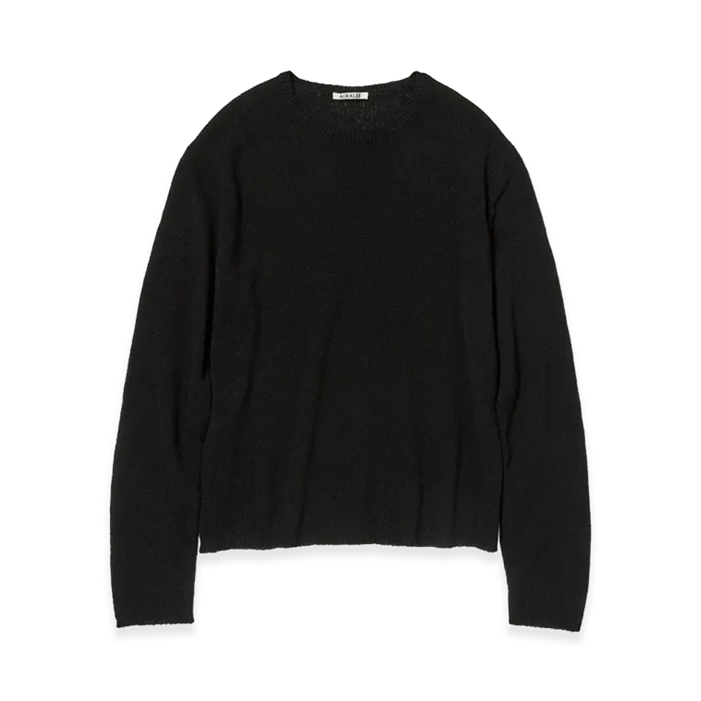 AURALEE Summer Cashmere Knit P/O "Black"