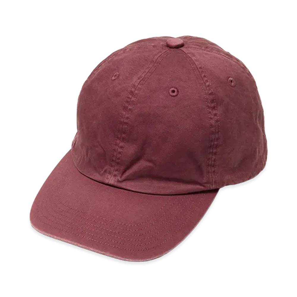AURALEE Garment-Dyed Finx Chino Cap Made by Kijima Takayuki "Red Brown"