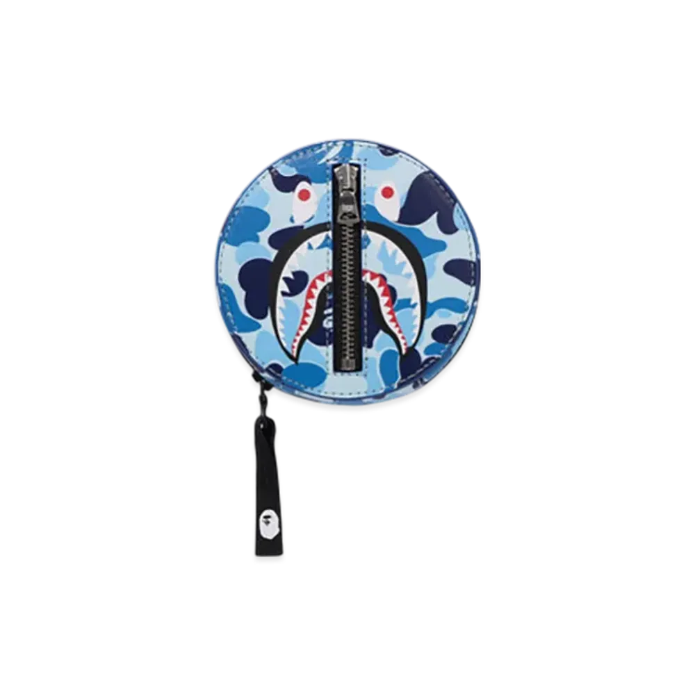 A BATHING APE ABC Camo Shark Coin Case "Blue"