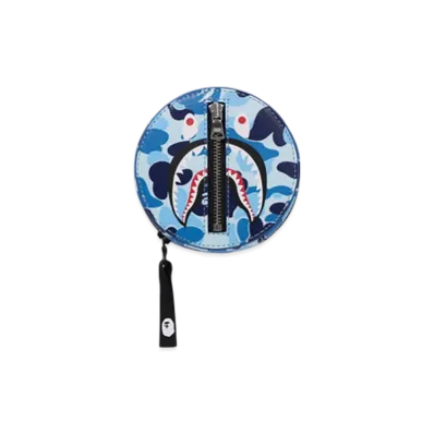 A BATHING APE ABC Camo Shark Coin Case "Blue"