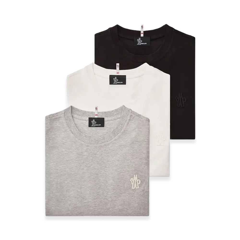 MONCLER Grenoble T-Shirts "White/Gray/Black"