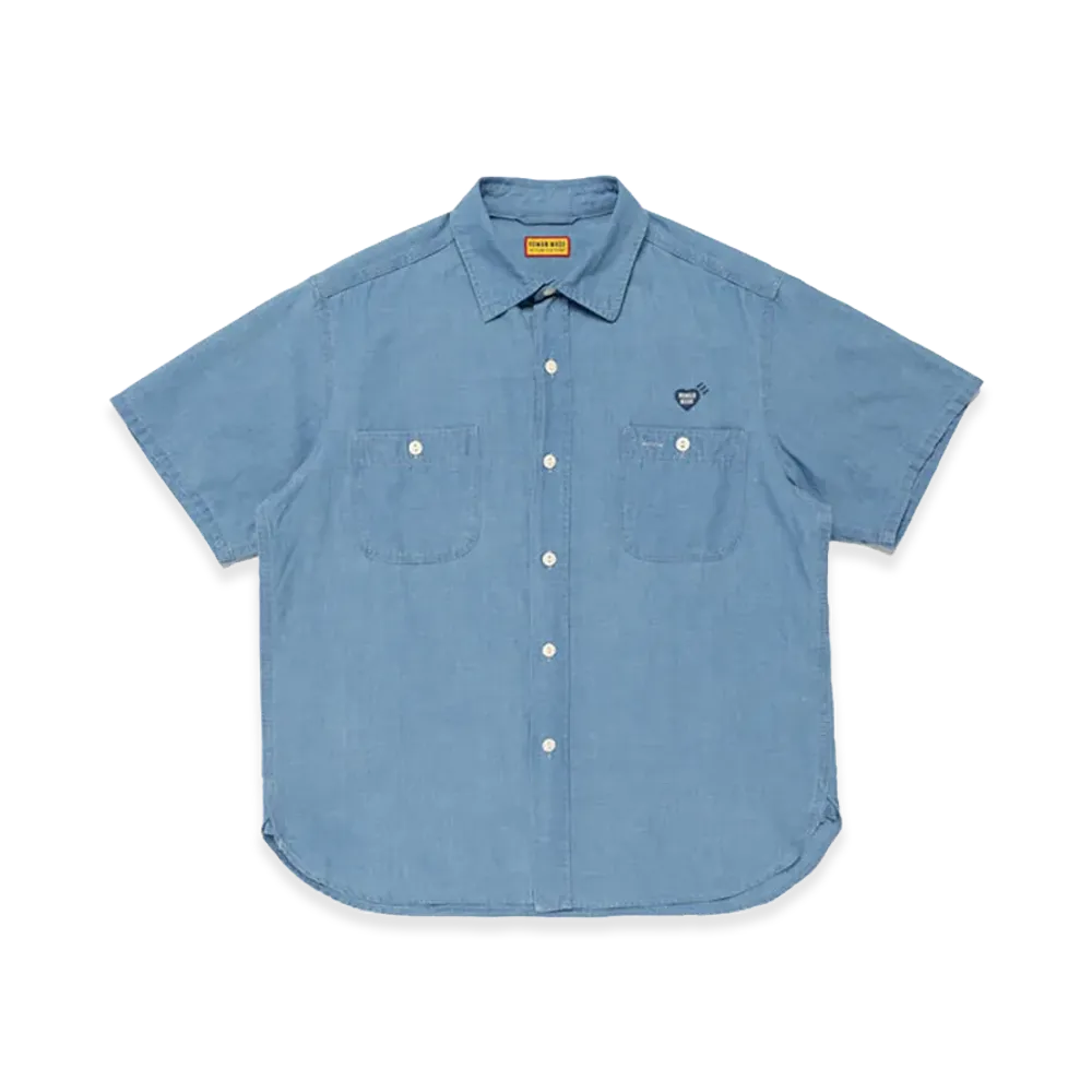 HUMAN MADE Chambray S/S Shirt "Blue"