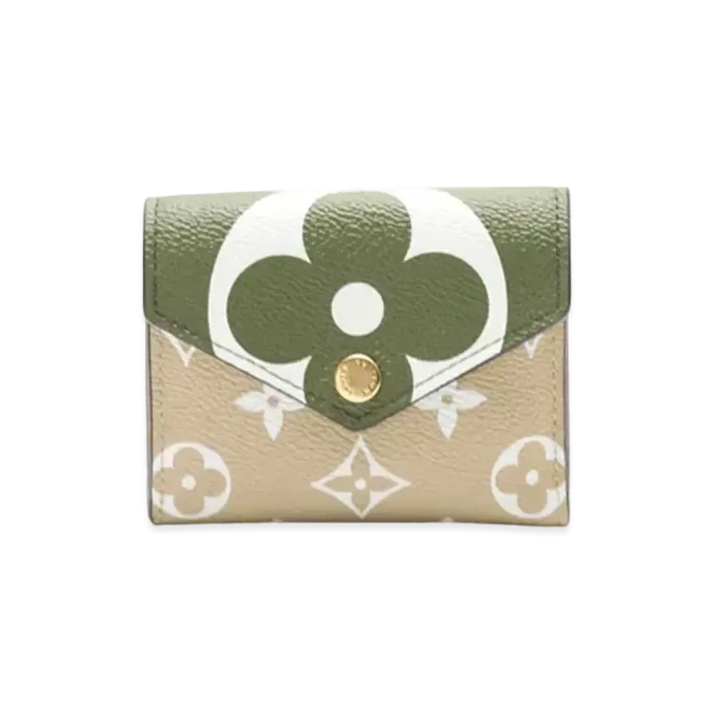 Louis Vuitton Monogram Giant Portefeuille Zoe "Khaki/Creme"