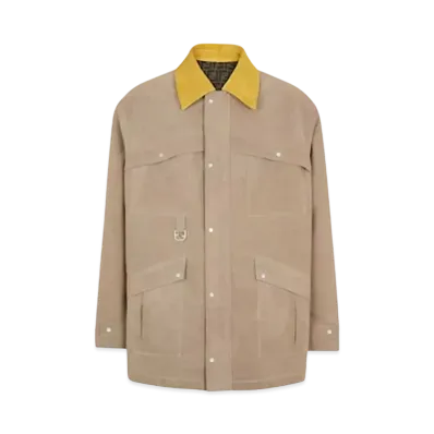 FENDI Men's Blouson Waxed Cotton "Beige"