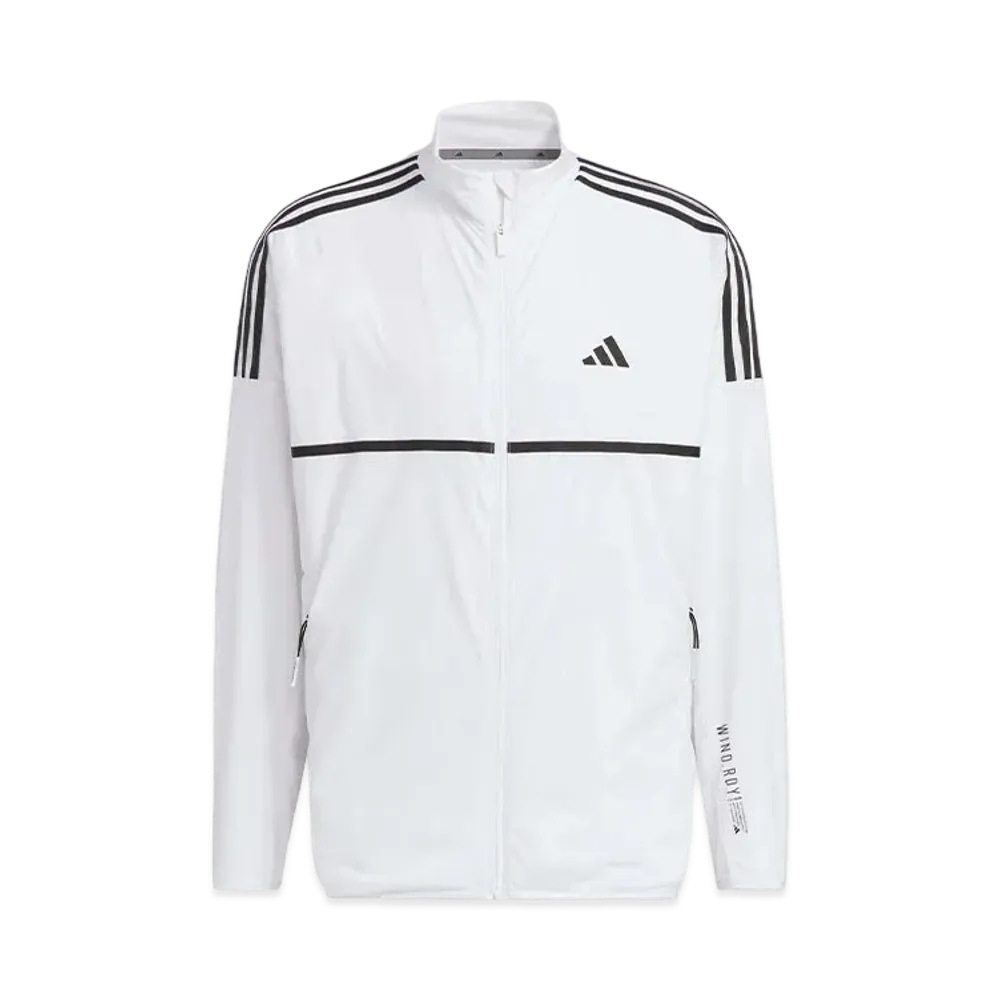 adidas Golf Three Stripes Full Zip Wind "White"