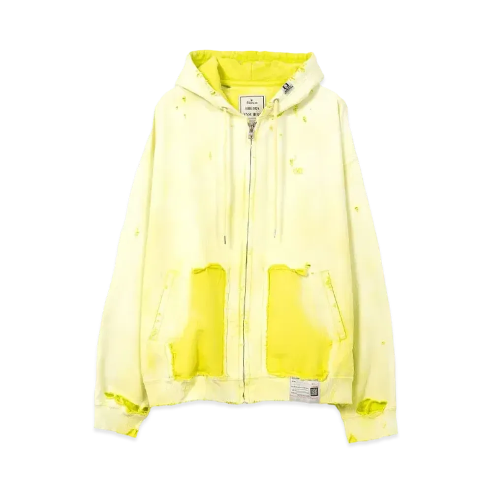Maison MIHARA YASUHIRO Sun Faded Like Zip-up Hoodie "Yellow"