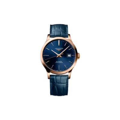 Longines Record Collection 38.50 mm "Blue Sun Ray/Pink Gold/Blue" L2.820.8.92.2