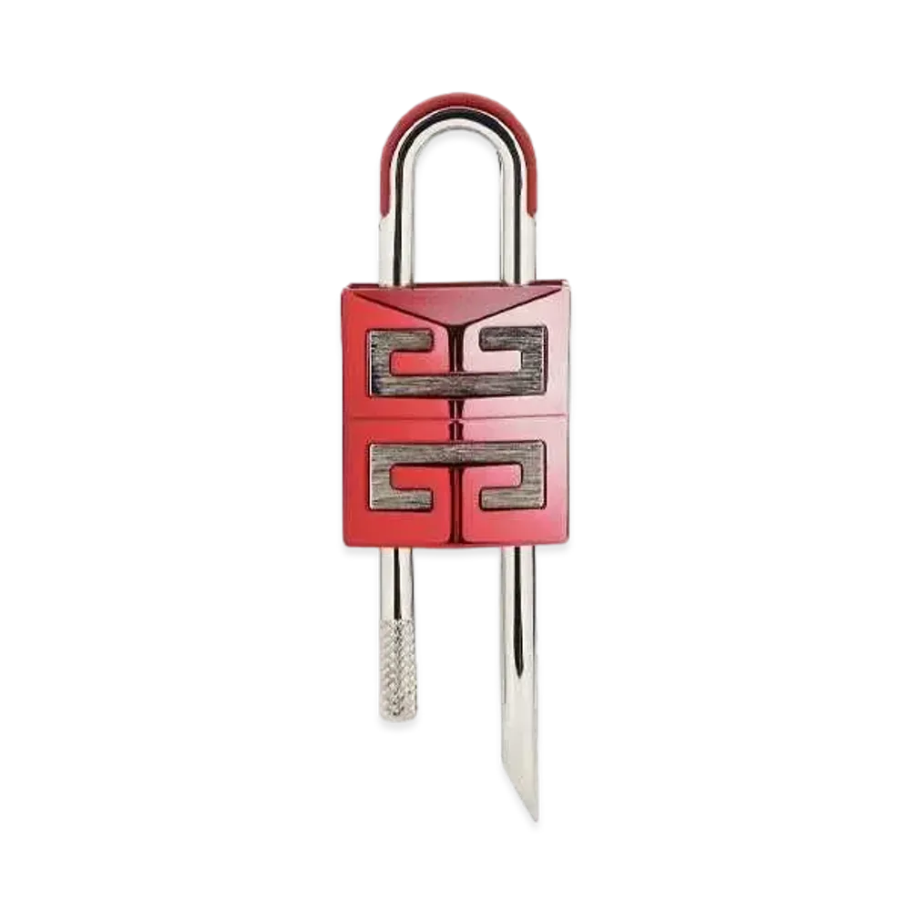 GIVENCHY Small 4G Padlock In Two Tone Metal "Red"