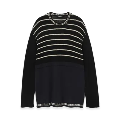 UNDERCOVER Cotton Hemp Knit Pullover "Black"