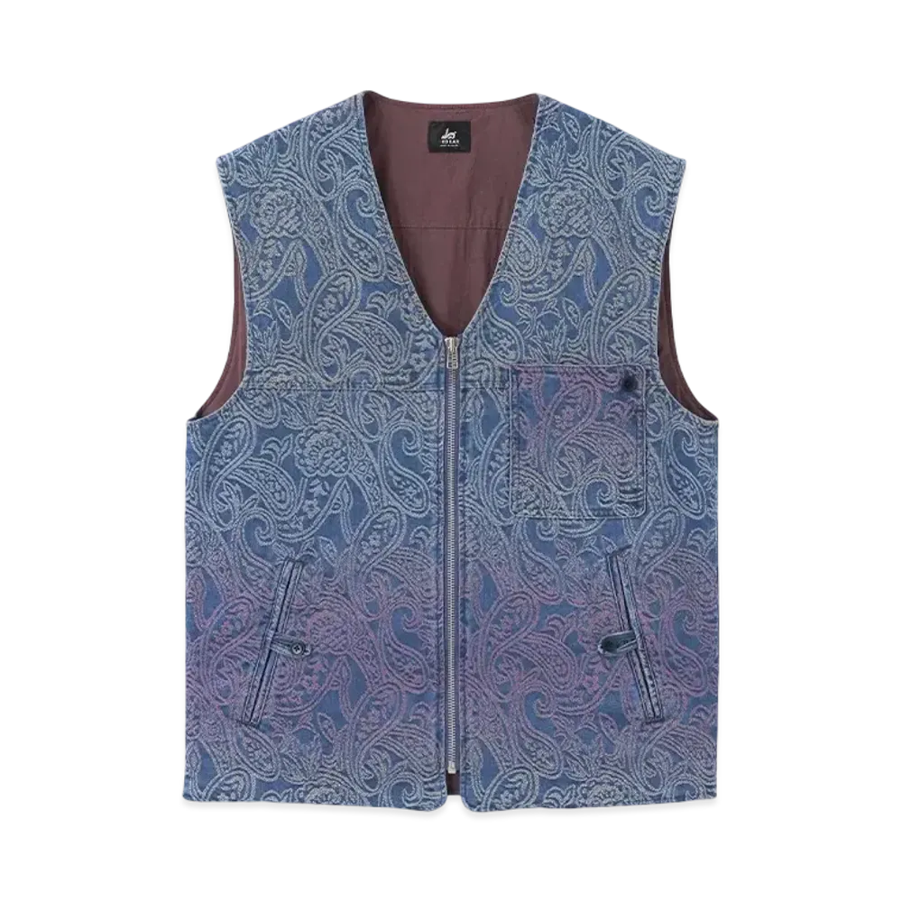 Paul Smith RED EAR Paisley Jacquard Vest "LightIndigo"