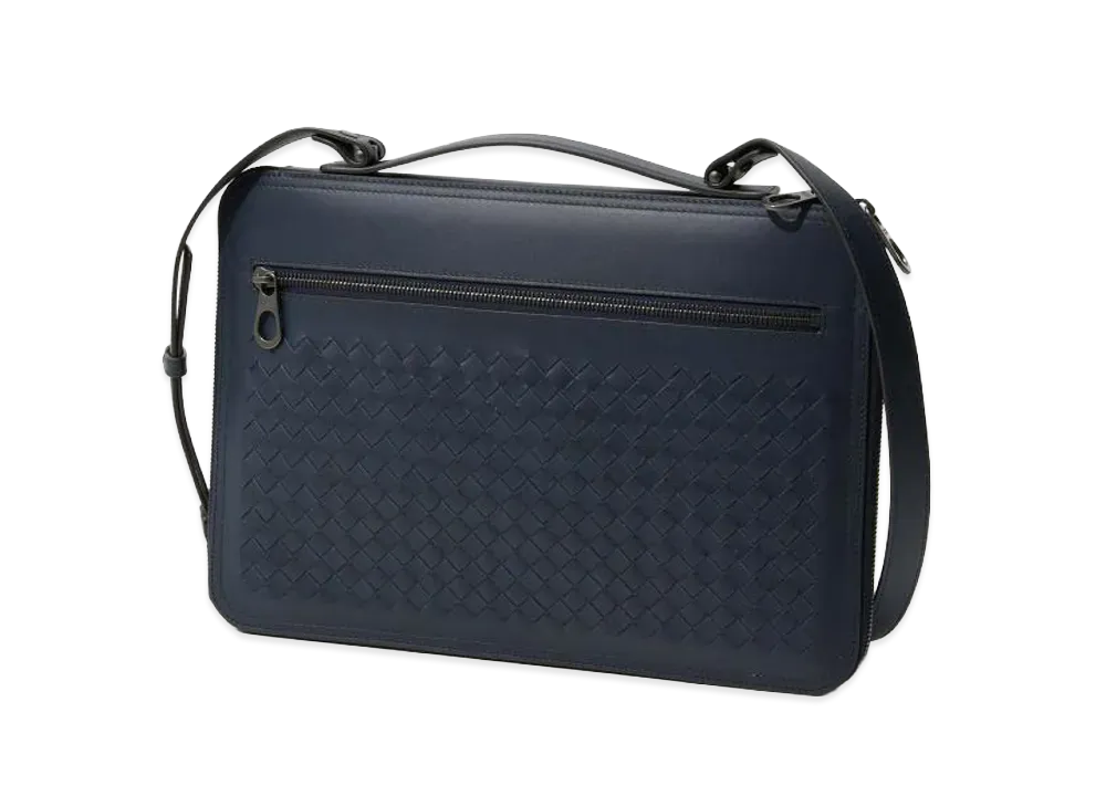 Bottega Veneta Intrecciato PC Case "Navy"