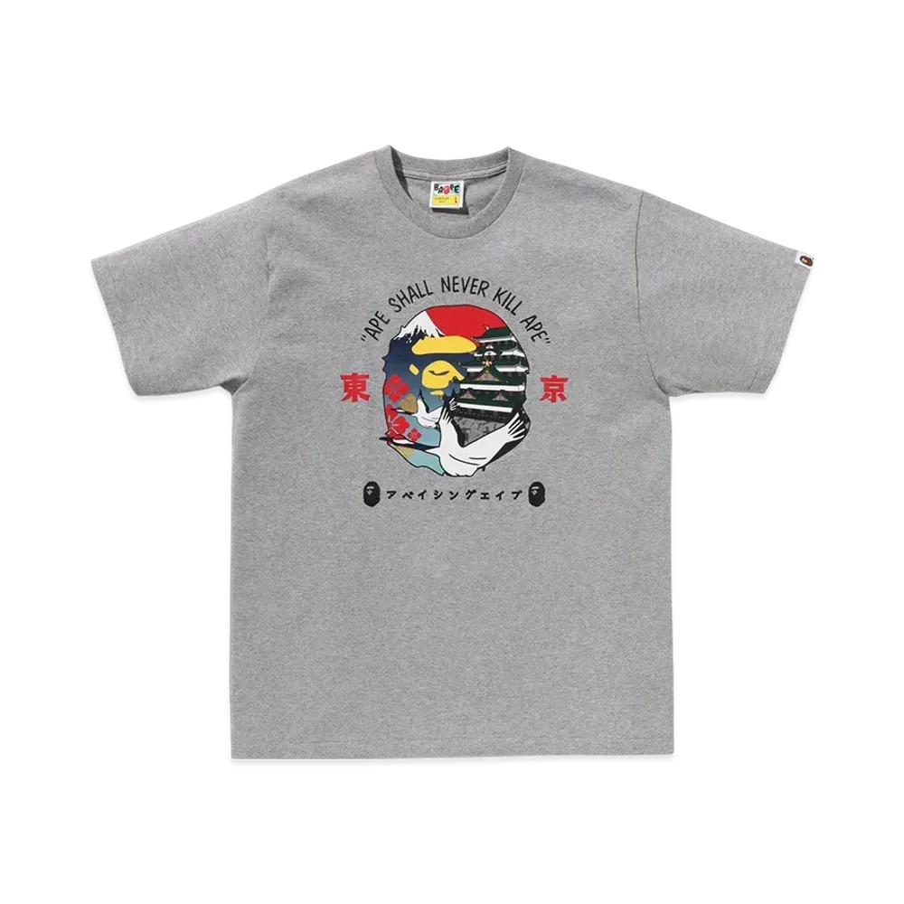 A BATHING APE Tokyo Ape Head Tee #1 "Gray"