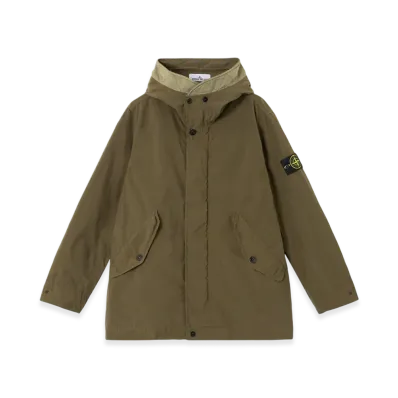 Stone Island 4100029 Light Compact Touch Poly-TC Parka with Matt Appearance and Anti-Drop - 25SS "Military Green"