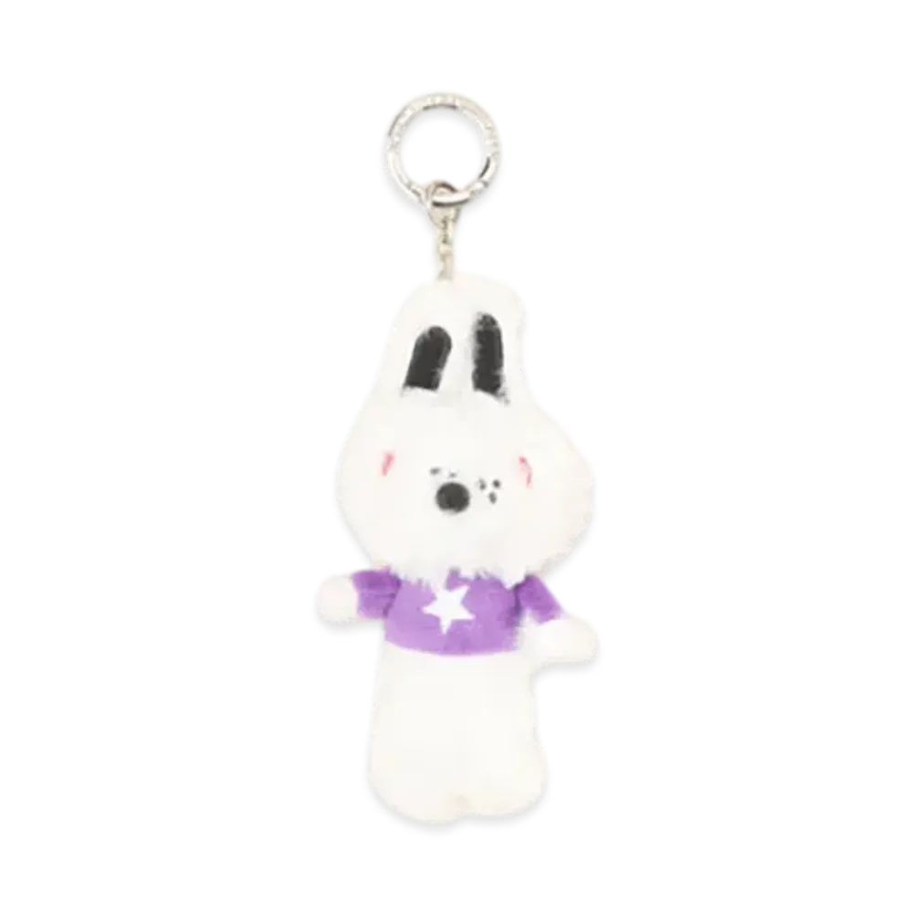 A BATHING APE APEE Baby Doppy Furry Keyring "White"