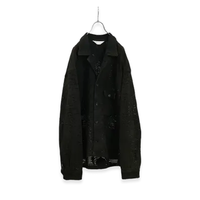 ANCELLM Aging Lace Work Shirt "Black"