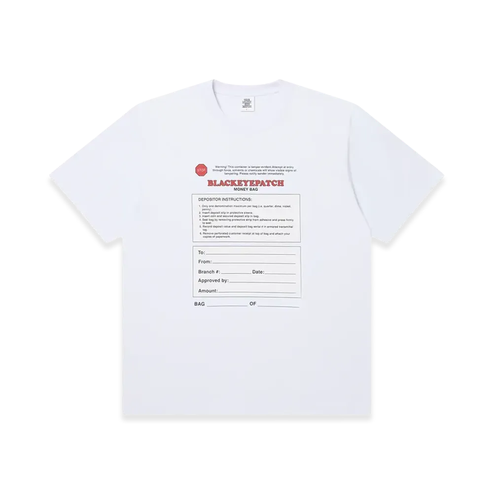 BlackEyePatch Money Bag Label Tee "White"