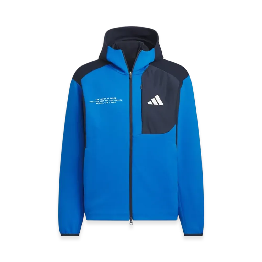 adidas Adaptation Regular Fit Hooded Full Zip Track Top "Bright Royal/Legend Ink"