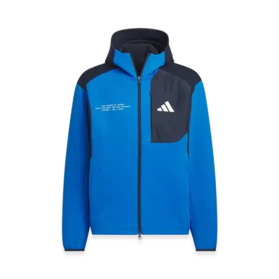 adidas Adaptation Regular Fit Hooded Full Zip Track Top "Bright Royal/Legend Ink"