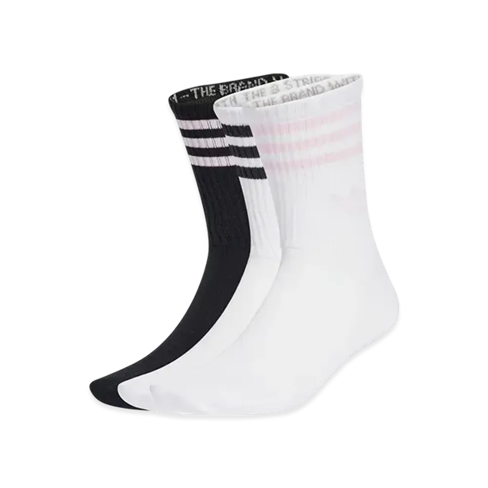 adidas 3S Crew S 3P "White/Black/Clear Pink"