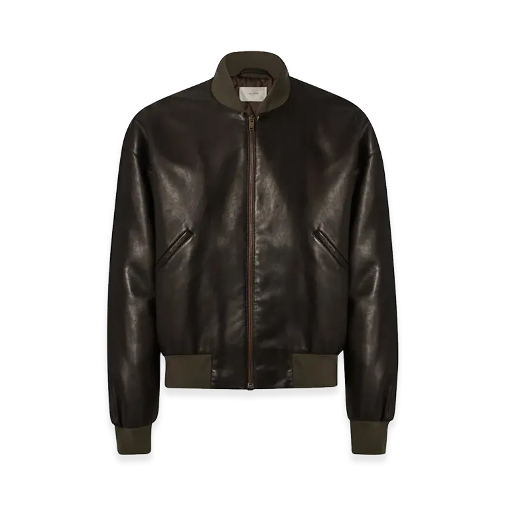 The Row Setsen Leather Jacket "Coffee"