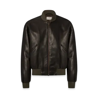 The Row Setsen Leather Jacket "Coffee"