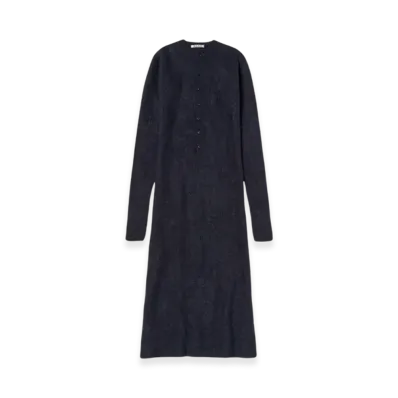 AURALEE Baby Suri Alpaca Sheer Knit One Piece "Navy"
