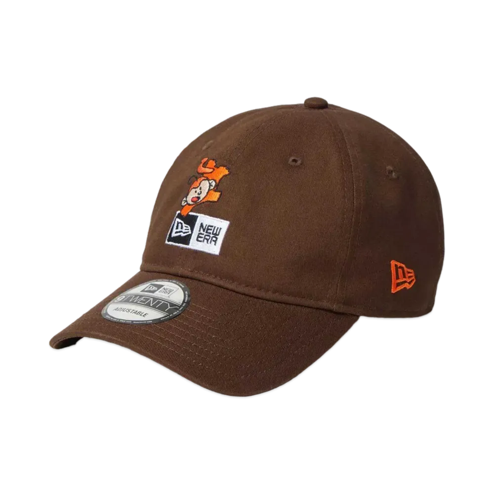 NEW ERA x Tabekko Animals 9Twenty Saru Box Logo "Walnut"