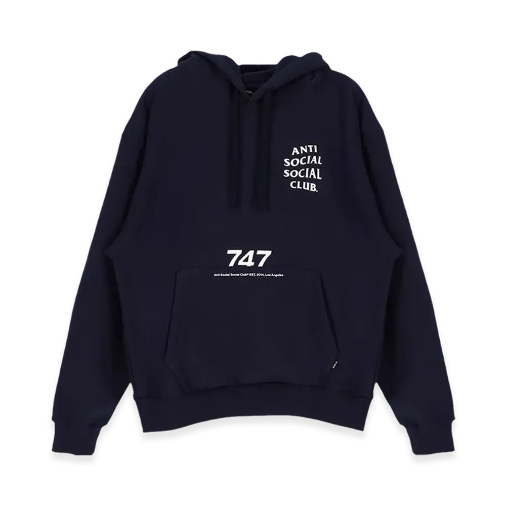 ANTI SOCIAL SOCIAL CLUB Designed in Korea 747 Pullover Hoodie "Dark Navy"