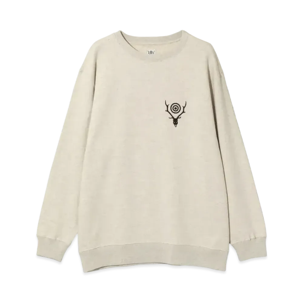 SOUTH2 WEST8 Crew Neck Sweat Shirt Cotton French Terry "Oatmeal"