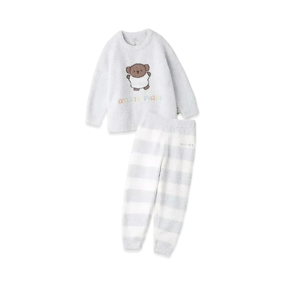 GELATO PIQUE x Dick Bruna Kids Baby Moko Jacquard Pullover & Long Pants Set "Light Blue"