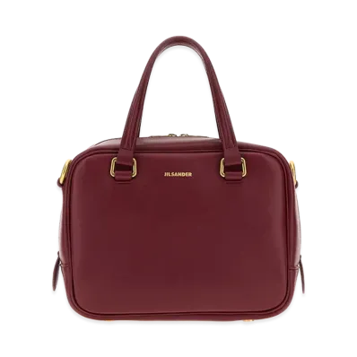 Jil Sander Women's Leather Small Vision Handbag "Burgundy"