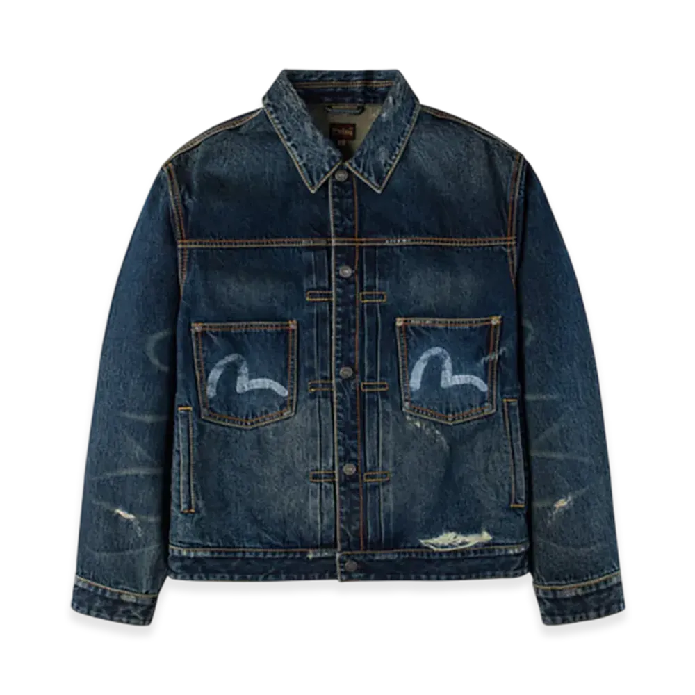 GDC x EVISU Washed Type 2 Denim Jacket "Indigo"
