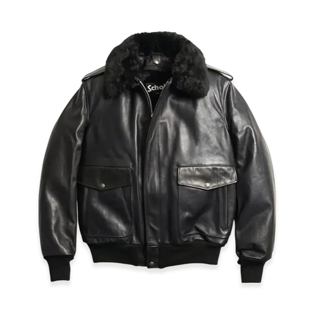 Schott 184SM A-2 Leather Flight Jacket "Black"