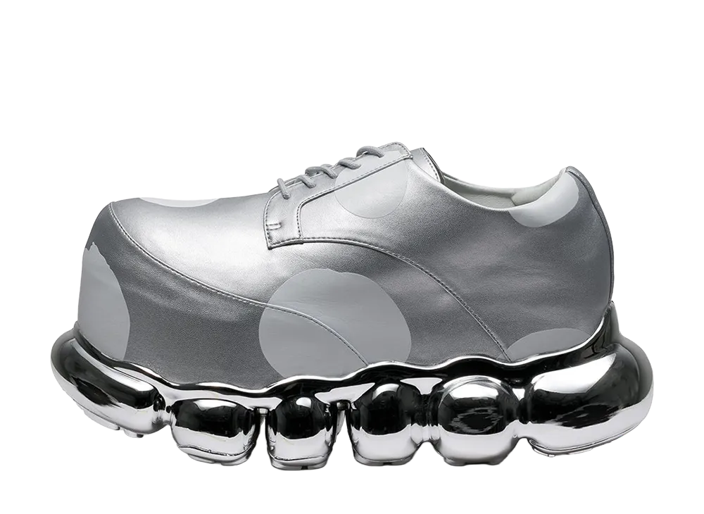 grounds JEWELRY MONSIEUR CHROME SCRATCH "Silver Dots/Silver Chrome"