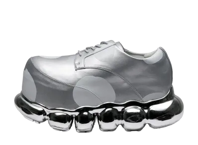 grounds JEWELRY MONSIEUR CHROME SCRATCH "Silver Dots/Silver Chrome"