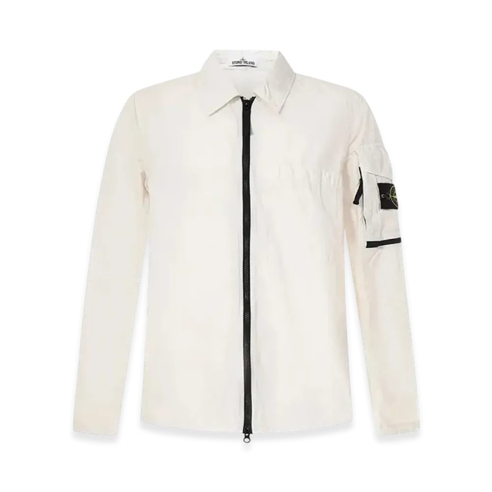 Stone Island 10502 Naslan Light Garment Dyed Overshirt - 22SS "Ice"