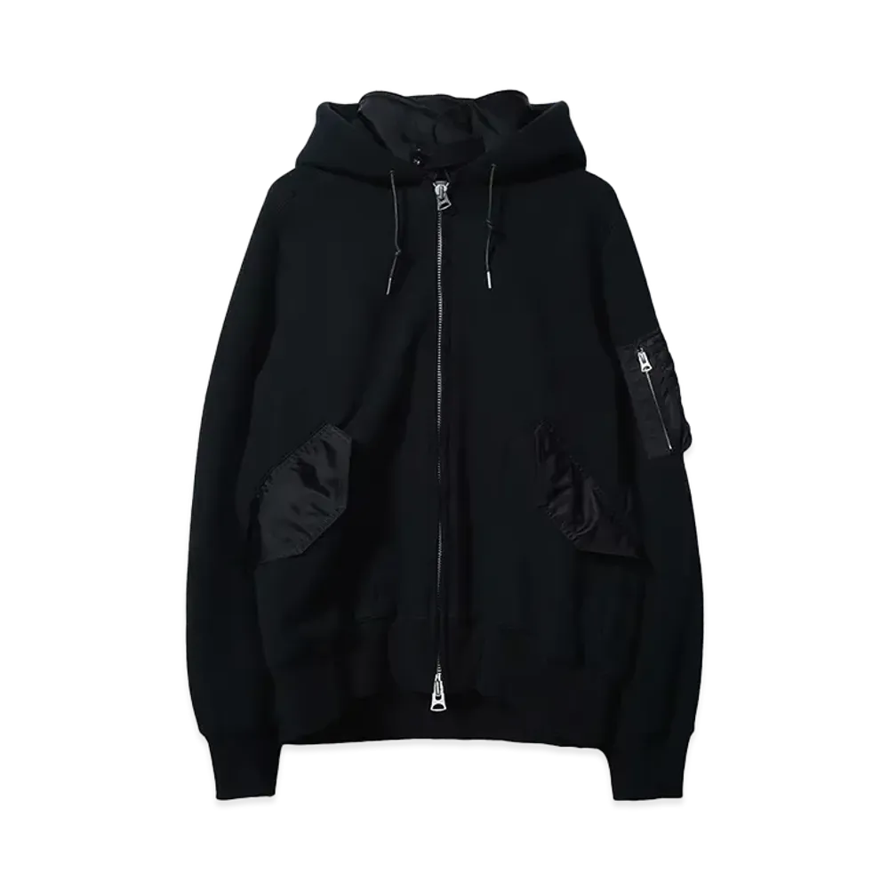 sacai Ma-1 Blouson Hybrid Hoodie "Navy"
