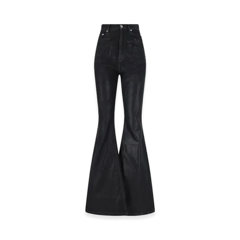 Rick Owens DRKSHDW Bolan Bootcut Overdyed Foil Stretch Denim "Black"
