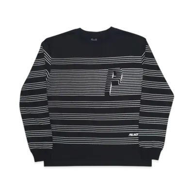 PALACE Striper L/S T-Shirt "Black"