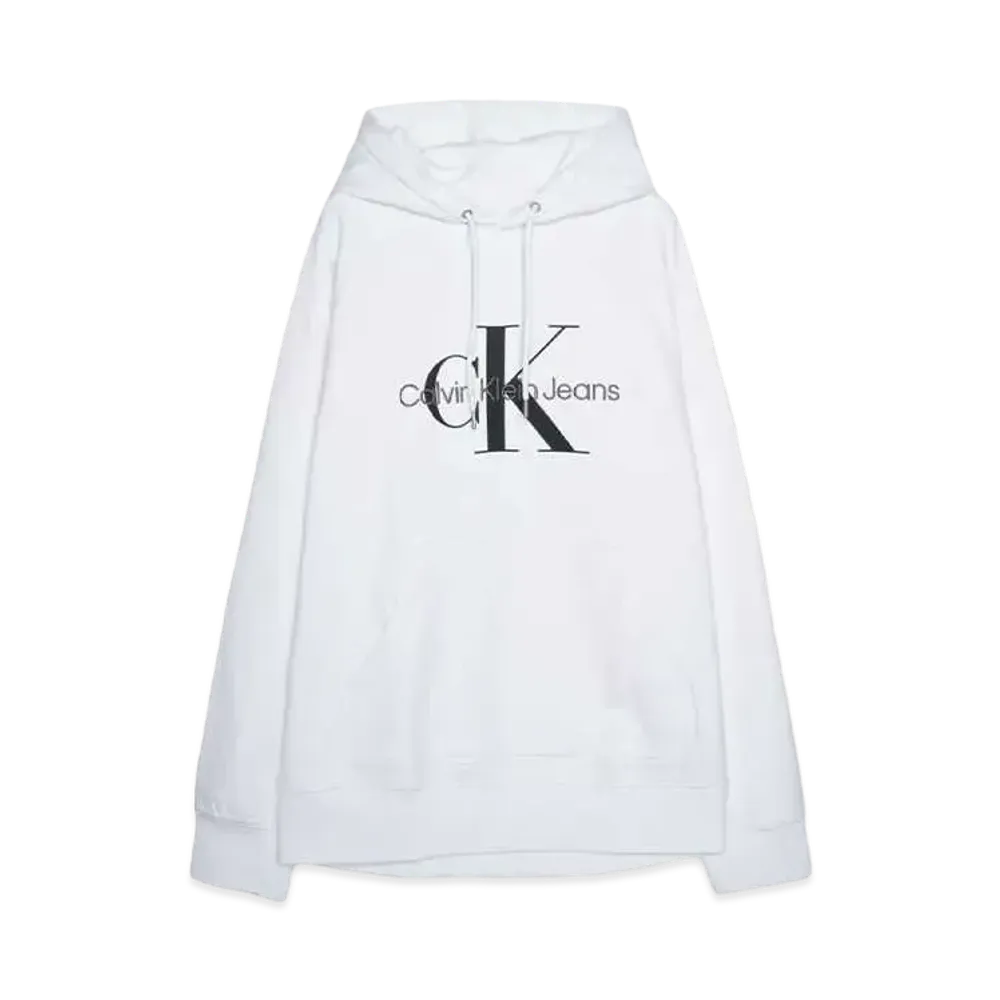 Calvin Klein Jeans A- LS REL MONOLOGO HD (FLEECE) "BRIGHT WHITE"