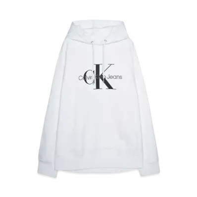 Calvin Klein Jeans A- LS REL MONOLOGO HD (FLEECE) "BRIGHT WHITE"