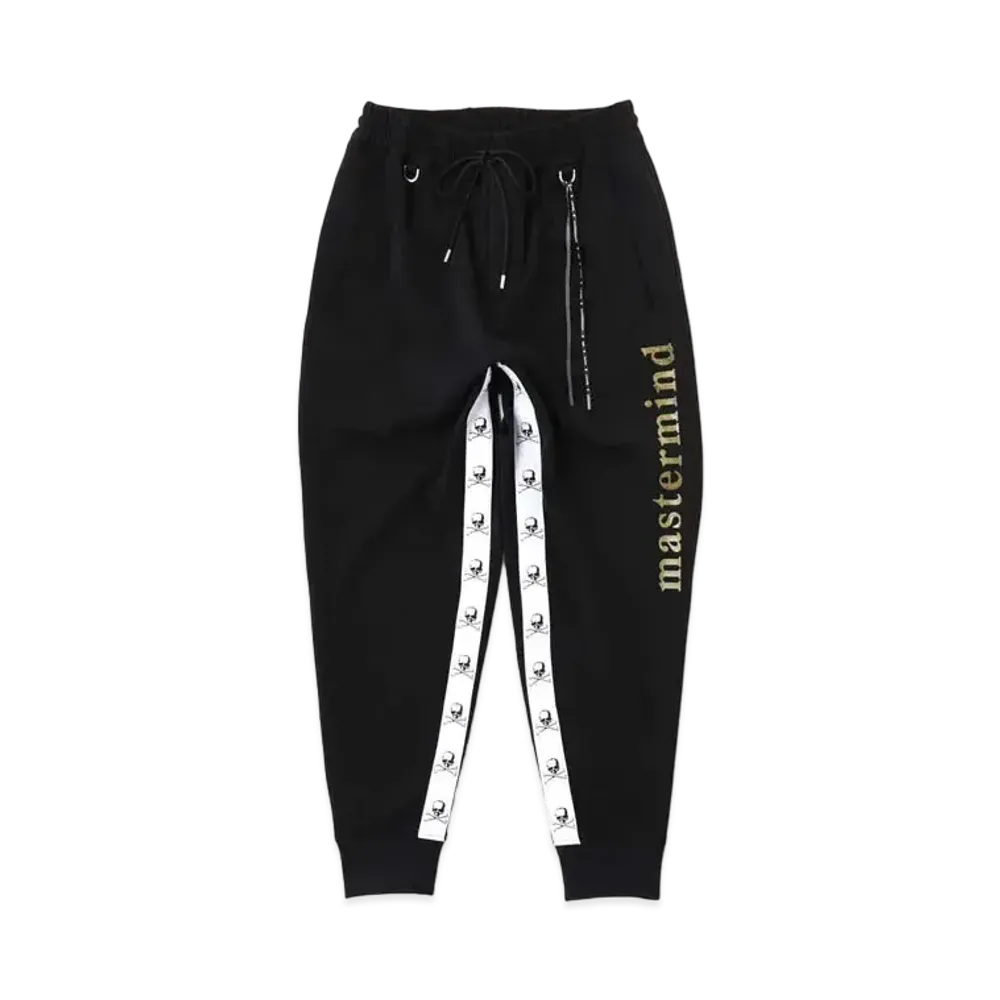 mastermind JAPAN Ribbed Taped Track Pants "Black"