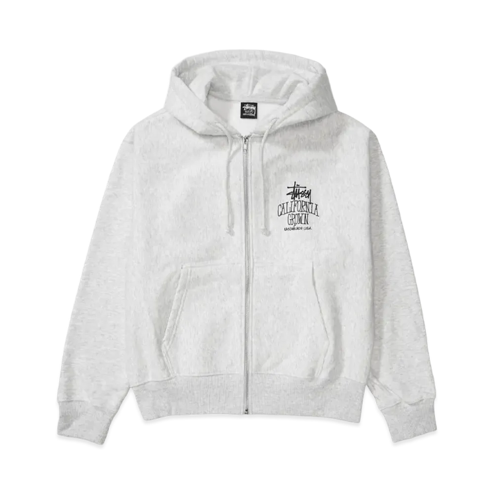 Stussy Cali Grown Zip Hoodie "Ash Heather"