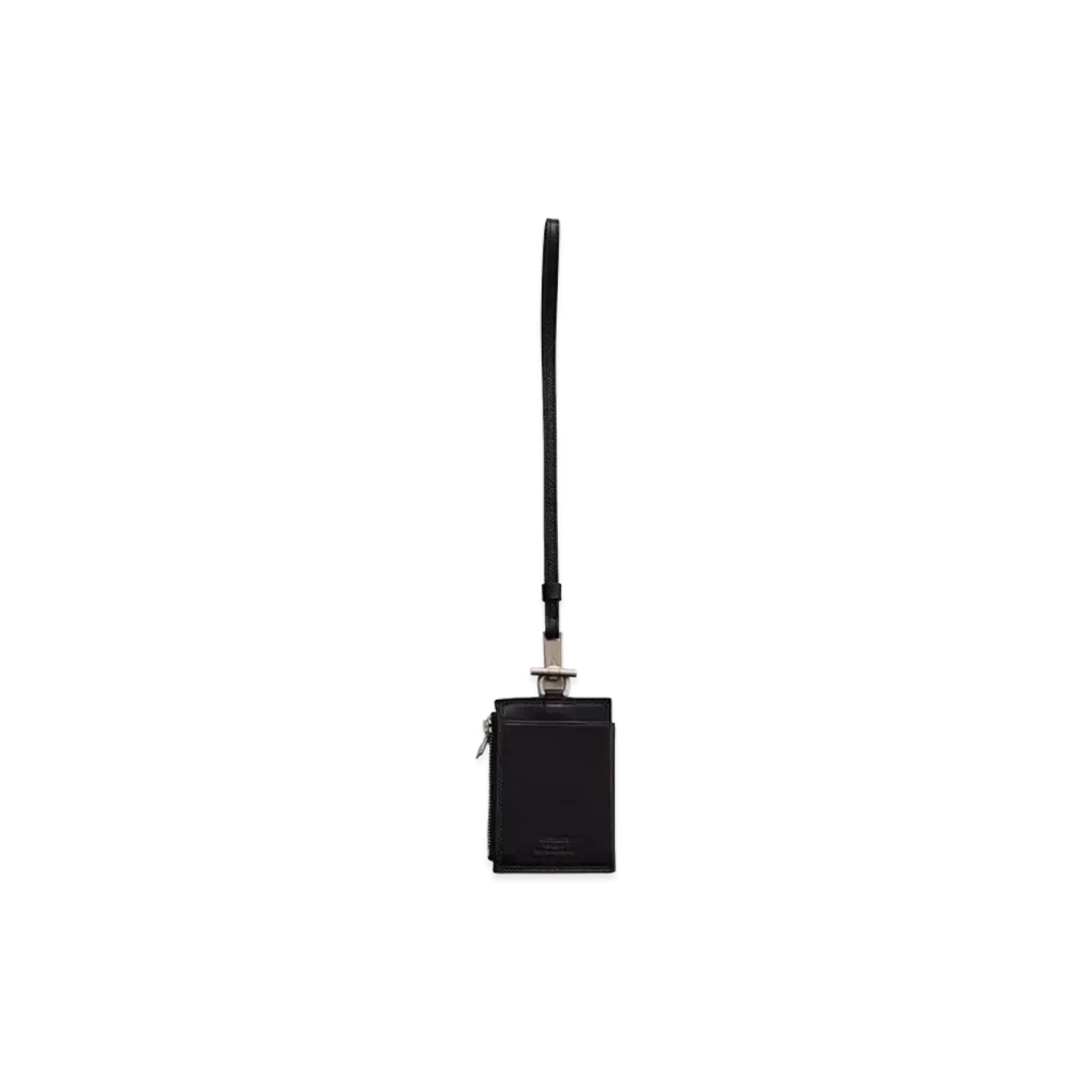 NICENESS Bay Ray - Short Zip Card Case-Short Strap "Black Smooth"
