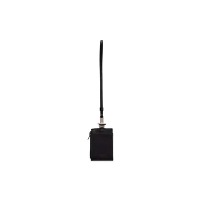 NICENESS Bay Ray - Short Zip Card Case-Short Strap "Black Smooth"