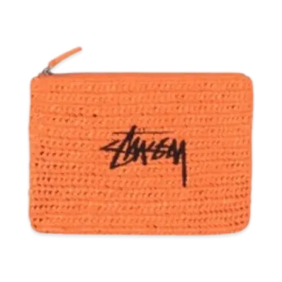 Stussy Woven Zip Pouch "Orange"