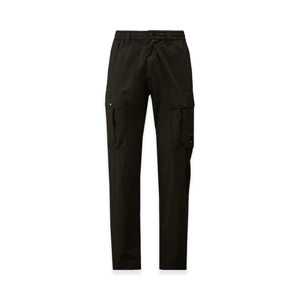 C.P. Company 50 Fili Stretch Elasticated Lens Cargo Pants "Black"
